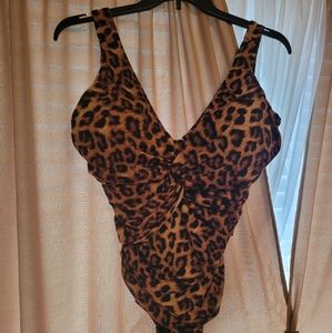 NWT Plus Size Leopard Bathing Suit